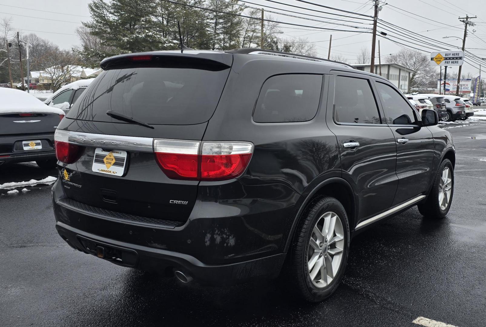 2013 Black Dodge Durango Crew (1C4SDJDT9DC) with an V8, HEMI, 5.7 Liter engine, Auto, 5-Spd w/OD transmission, located at 1010 N White Horse Pike, Stratford, NJ, 08084, (856) 262-9500, 39.838921, -75.011497 - Photo#3