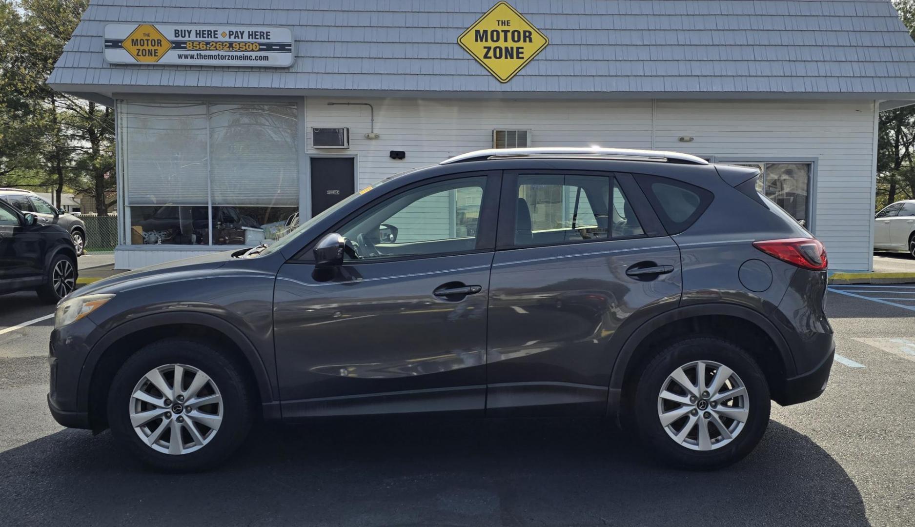 2014 Gray MAZDA CX-5 (JM3KE2BE6E0) with an 4-Cyl, SKYACTIV-G, 2.0L engine, Auto, 6-Spd w/MM transmission, located at 1010 N White Horse Pike, Stratford, NJ, 08084, (856) 262-9500, 39.838921, -75.011497 - Photo#2
