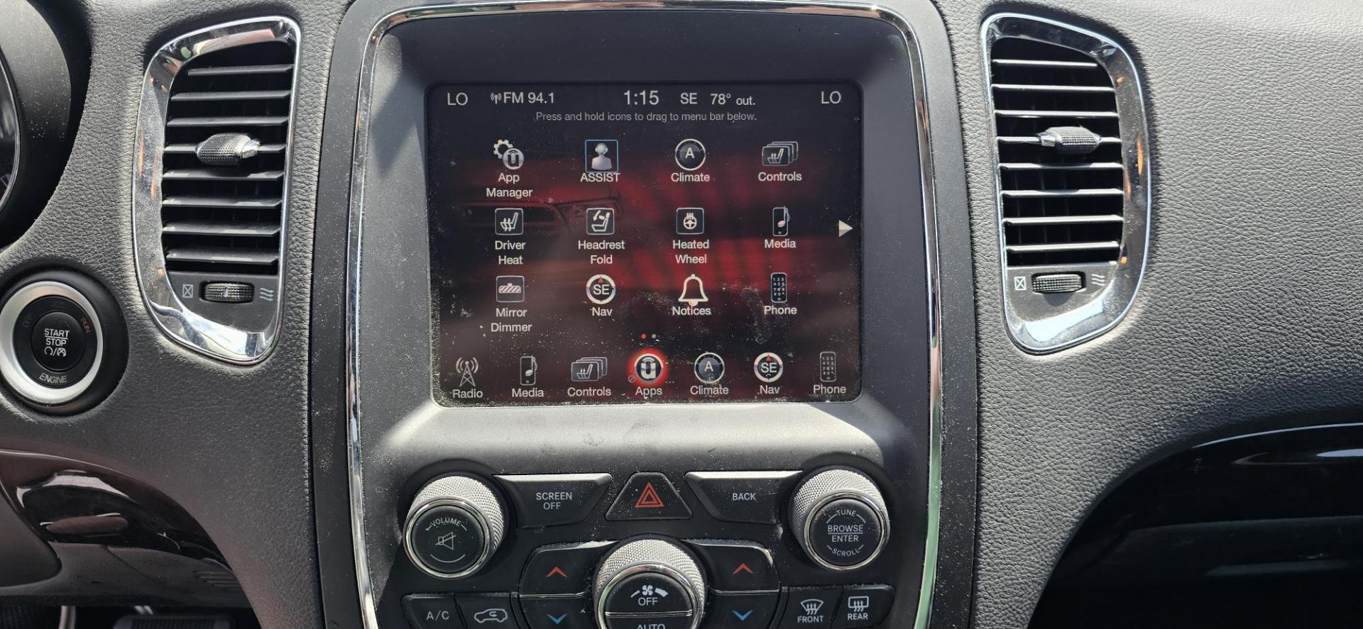 2015 Gray /Black Dodge Durango Limited AWD (1C4RDJDG1FC) with an 3.6L V6 DOHC 24V engine, 8-Speed Automatic transmission, located at 1010 N White Horse Pike, Stratford, NJ, 08084, (856) 262-9500, 39.838921, -75.011497 - Photo#9