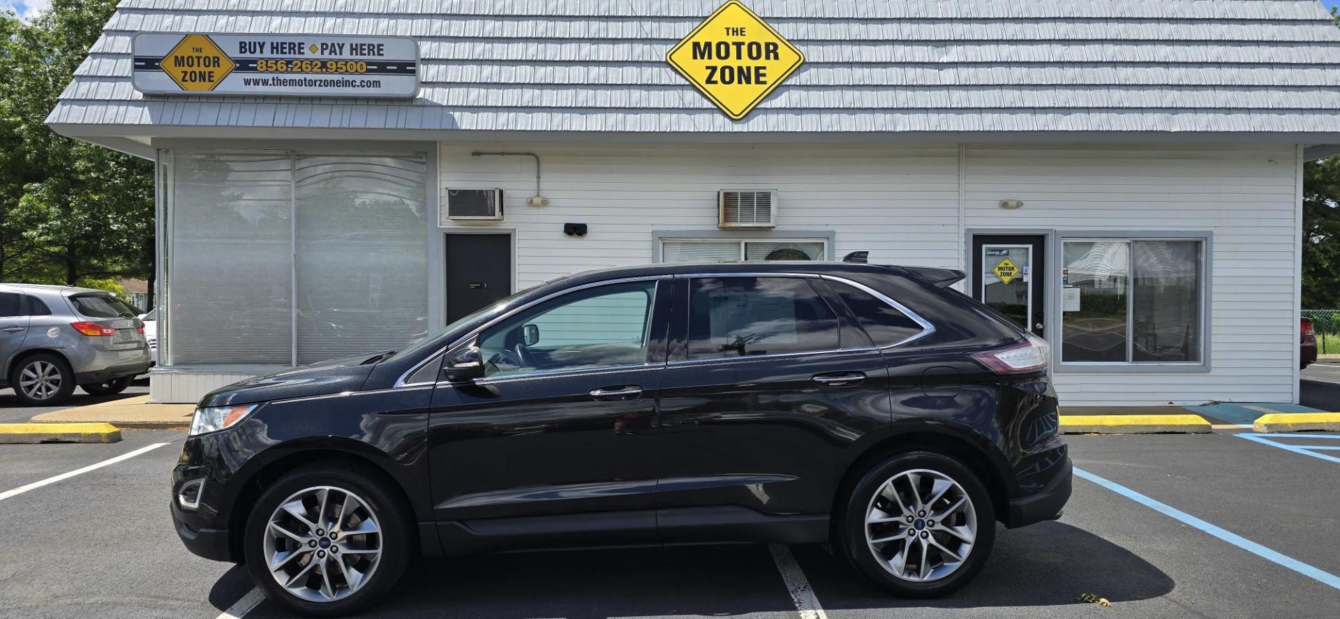 2015 Black /Saddle Ford Edge Titanium AWD (2FMTK4K82FB) with an 3.5L V6 DOHC 24V engine, 6-Speed Automatic transmission, located at 1010 N White Horse Pike, Stratford, NJ, 08084, (856) 262-9500, 39.838921, -75.011497 - Photo#6