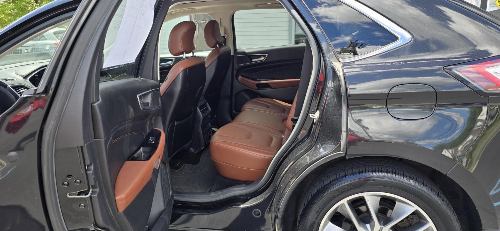 2015 Black /Saddle Ford Edge Titanium AWD (2FMTK4K82FB) with an 3.5L V6 DOHC 24V engine, 6-Speed Automatic transmission, located at 1010 N White Horse Pike, Stratford, NJ, 08084, (856) 262-9500, 39.838921, -75.011497 - Photo#11