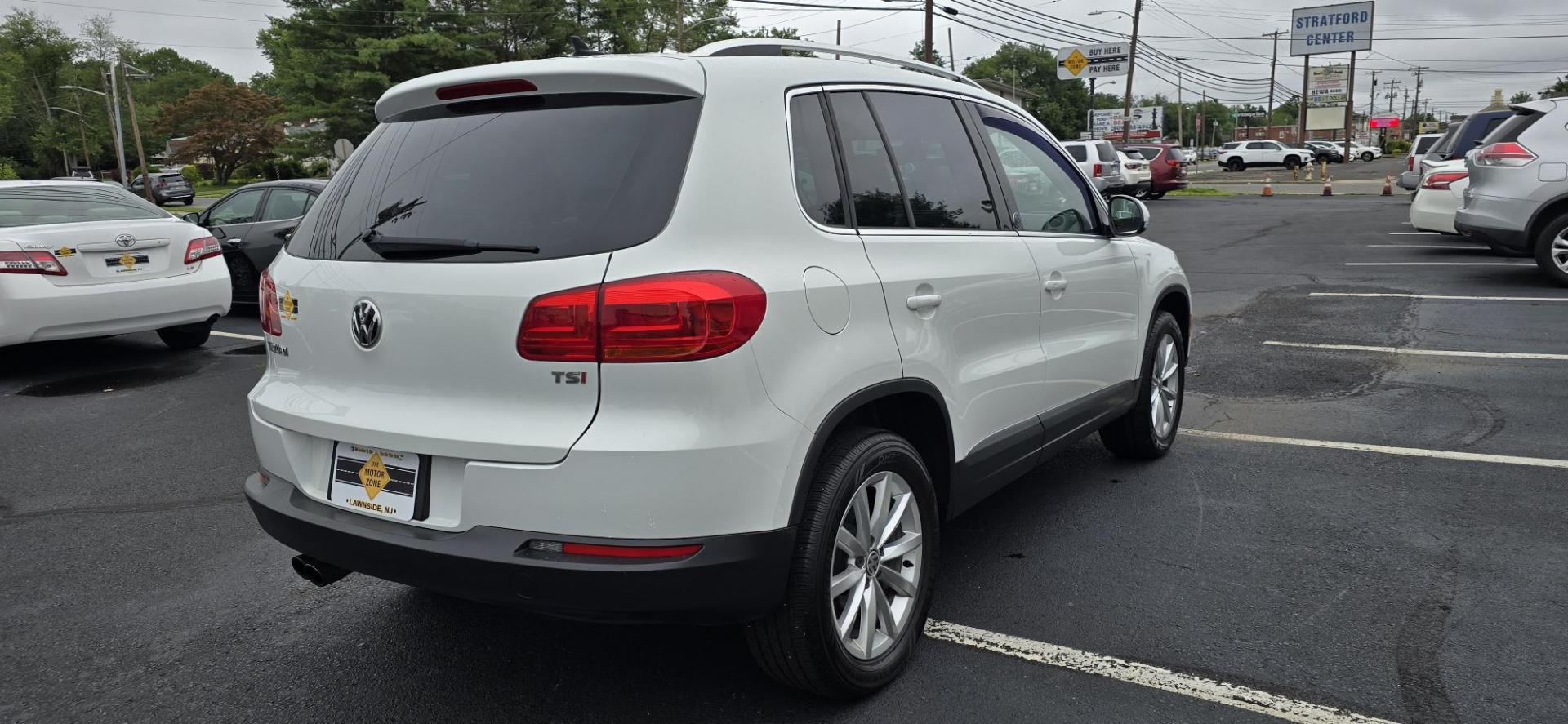 2017 White /Black Volkswagen Tiguan Wolfsburg Edition (WVGRV7AX1HW) with an 2.0L L4 DOHC 16V TURBO engine, 6A transmission, located at 1010 N White Horse Pike, Stratford, NJ, 08084, (856) 262-9500, 39.838921, -75.011497 - Photo#5