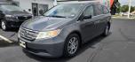 2013 Gray /Silver Honda Odyssey EX (5FNRL5H44DB) with an 3.5L V6 SOHC 24V engine, 5-Speed Automatic transmission, located at 1010 N White Horse Pike, Stratford, NJ, 08084, (856) 262-9500, 39.838921, -75.011497 - If an SUV is just too big and too fuel-thirsty, the 2013 Honda Odyssey is your next best bet. It’s EPA-rated at 28 mpg on the highway, has a stylish and modern exterior and lots of room for kids and cargo; it’s one of the best bargains on the market. No one lusts after minivans. They are ofte - Photo#0