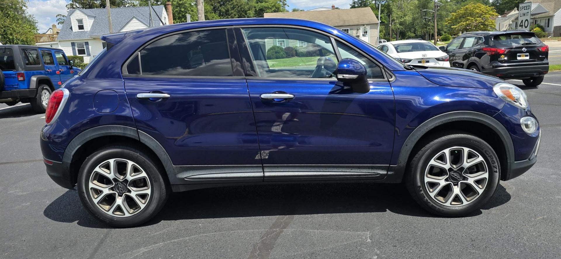 2016 Blue /Black Fiat 500x Lounge AWD (ZFBCFYCTXGP) with an 2.4L L4 engine, 9-Speed Automatic transmission, located at 1010 N White Horse Pike, Stratford, NJ, 08084, (856) 262-9500, 39.838921, -75.011497 - Photo#5