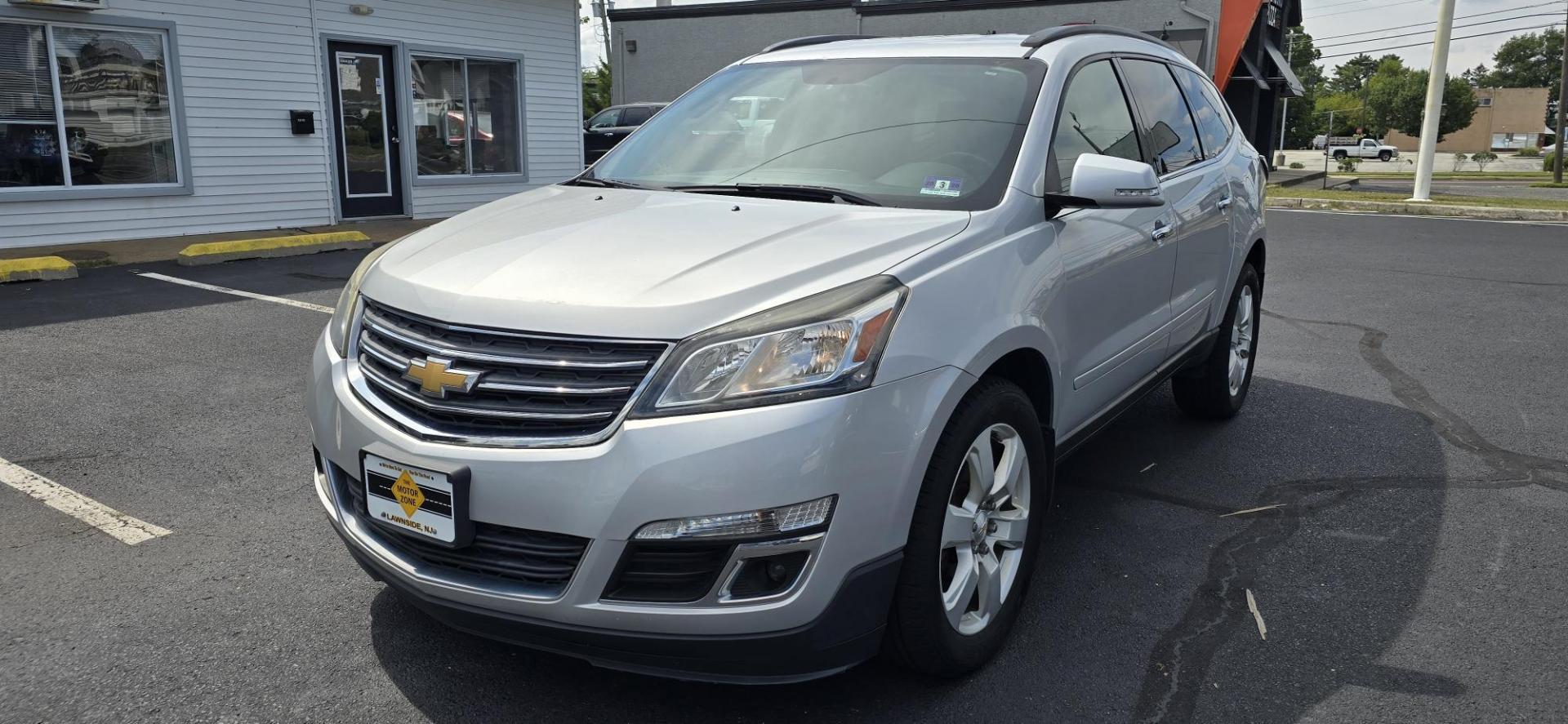 2017 Silver /Black Chevrolet Traverse 1LT AWD (1GNKVGKD5HJ) with an 3.6L V6 DOHC 24V engine, 6A transmission, located at 1010 N White Horse Pike, Stratford, NJ, 08084, (856) 262-9500, 39.838921, -75.011497 - Photo#0