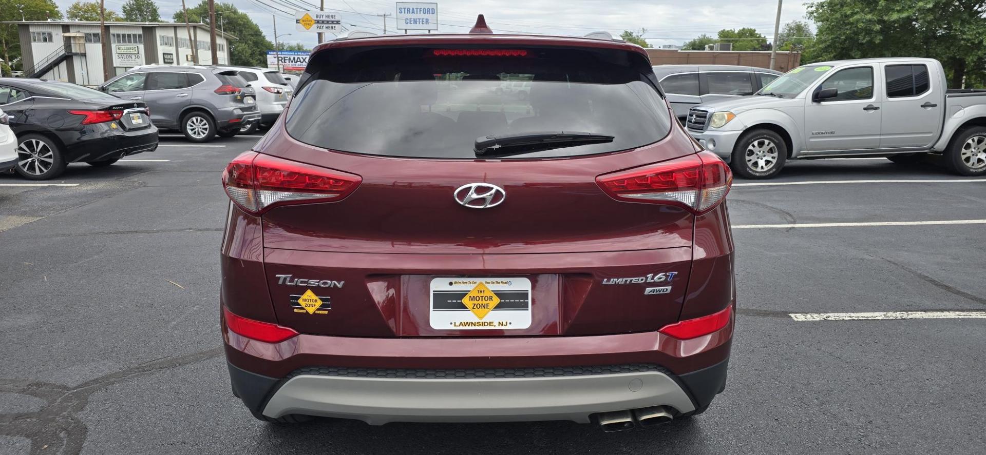 2017 Maroon /Tan Hyundai Tucson Eco AWD (KM8J3CA27HU) with an 1.6L L4 DOHC 16V engine, 7A transmission, located at 1010 N White Horse Pike, Stratford, NJ, 08084, (856) 262-9500, 39.838921, -75.011497 - Photo#6