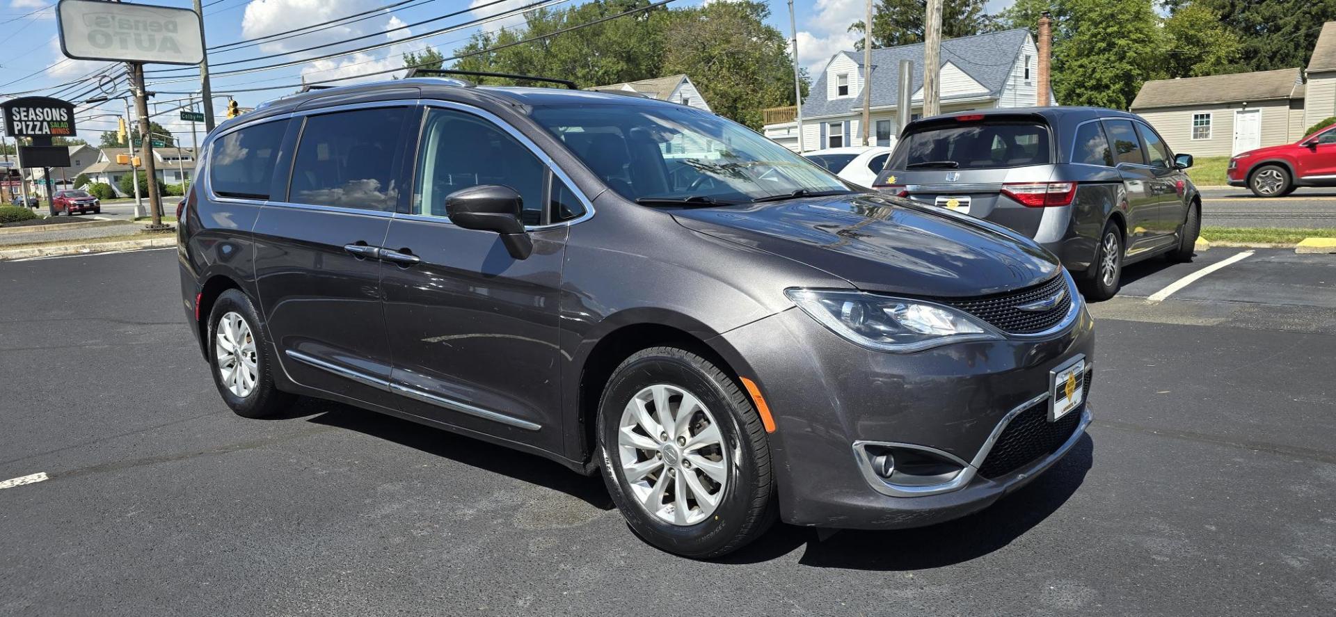 2018 Gray /Black Chrysler Pacifica Touring-L (2C4RC1BG9JR) with an 3.6L V6 DOHC 24V engine, 9A transmission, located at 1010 N White Horse Pike, Stratford, NJ, 08084, (856) 262-9500, 39.838921, -75.011497 - Photo#1