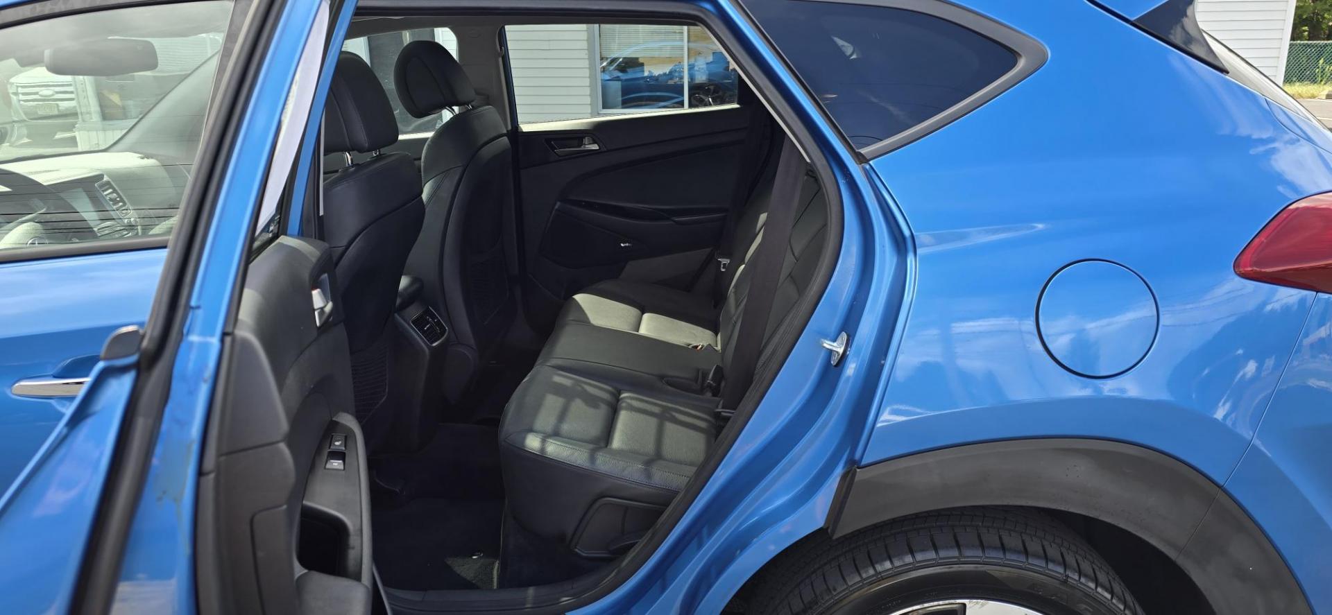 2018 Blue /Gray Hyundai Tucson Eco AWD (KM8J3CA29JU) with an 1.6L L4 DOHC 16V engine, 7A transmission, located at 1010 N White Horse Pike, Stratford, NJ, 08084, (856) 262-9500, 39.838921, -75.011497 - Photo#9