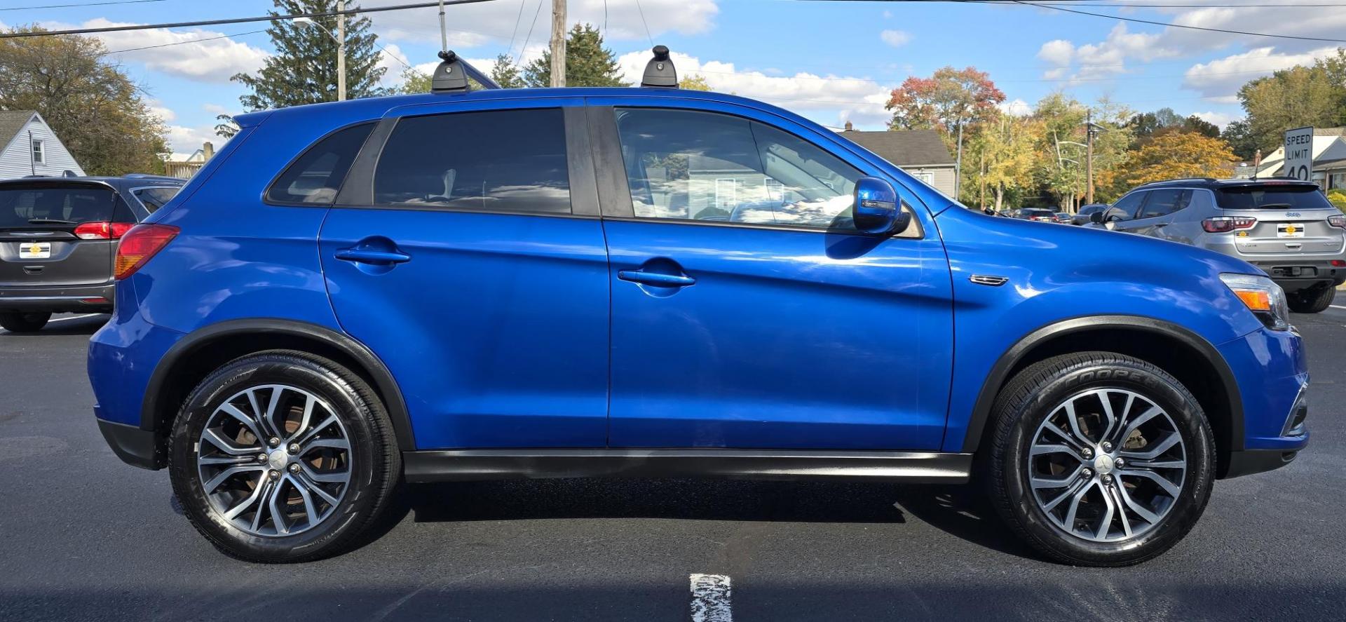 2018 Blue /BLACK Mitsubishi Outlander Sport 2.4 SE 4WD CVT (JA4AR3AW6JU) with an 2.4L L4 DOHC 16V engine, CVT transmission, located at 1010 N White Horse Pike, Stratford, NJ, 08084, (856) 262-9500, 39.838921, -75.011497 - Photo#7