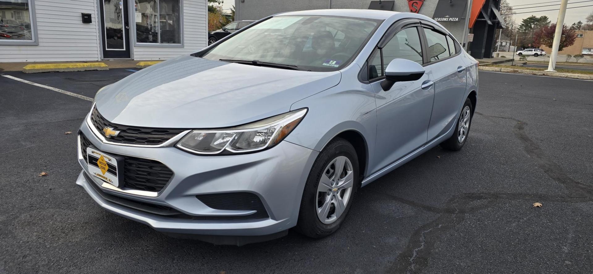 2017 Blue /Charcoal Chevrolet Cruze LS Auto (1G1BC5SM6H7) with an 1.4L L4 DOHC 16V TURBO engine, 6A transmission, located at 1010 N White Horse Pike, Stratford, NJ, 08084, (856) 262-9500, 39.838921, -75.011497 - Photo#0