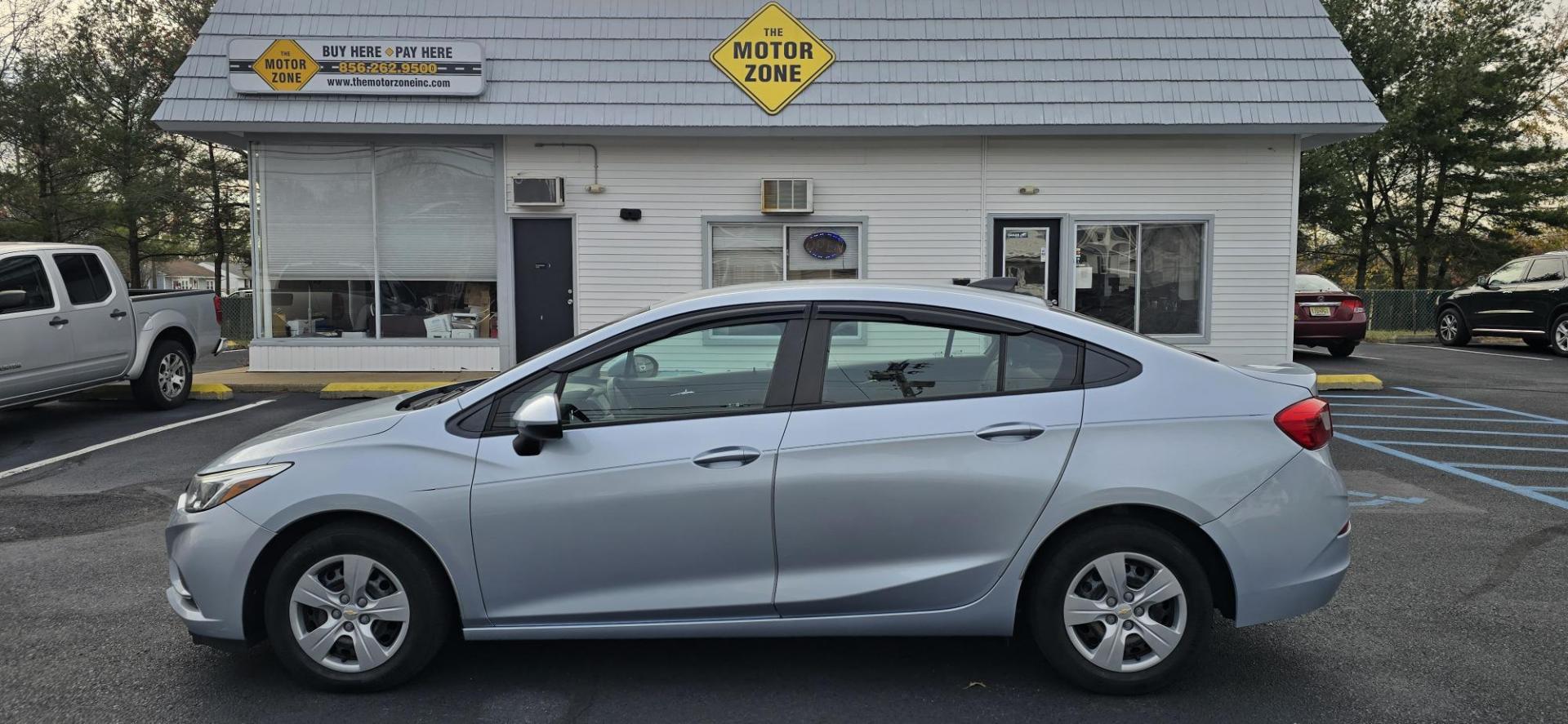 2017 Blue /Charcoal Chevrolet Cruze LS Auto (1G1BC5SM6H7) with an 1.4L L4 DOHC 16V TURBO engine, 6A transmission, located at 1010 N White Horse Pike, Stratford, NJ, 08084, (856) 262-9500, 39.838921, -75.011497 - Photo#7