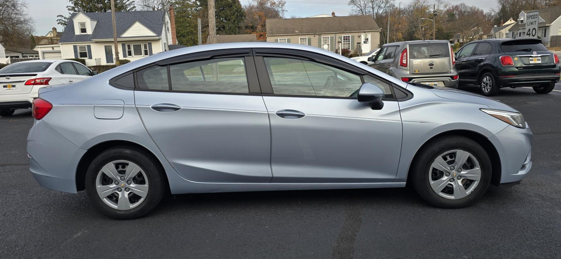 2017 Blue /Charcoal Chevrolet Cruze LS Auto (1G1BC5SM6H7) with an 1.4L L4 DOHC 16V TURBO engine, 6A transmission, located at 1010 N White Horse Pike, Stratford, NJ, 08084, (856) 262-9500, 39.838921, -75.011497 - Photo#6