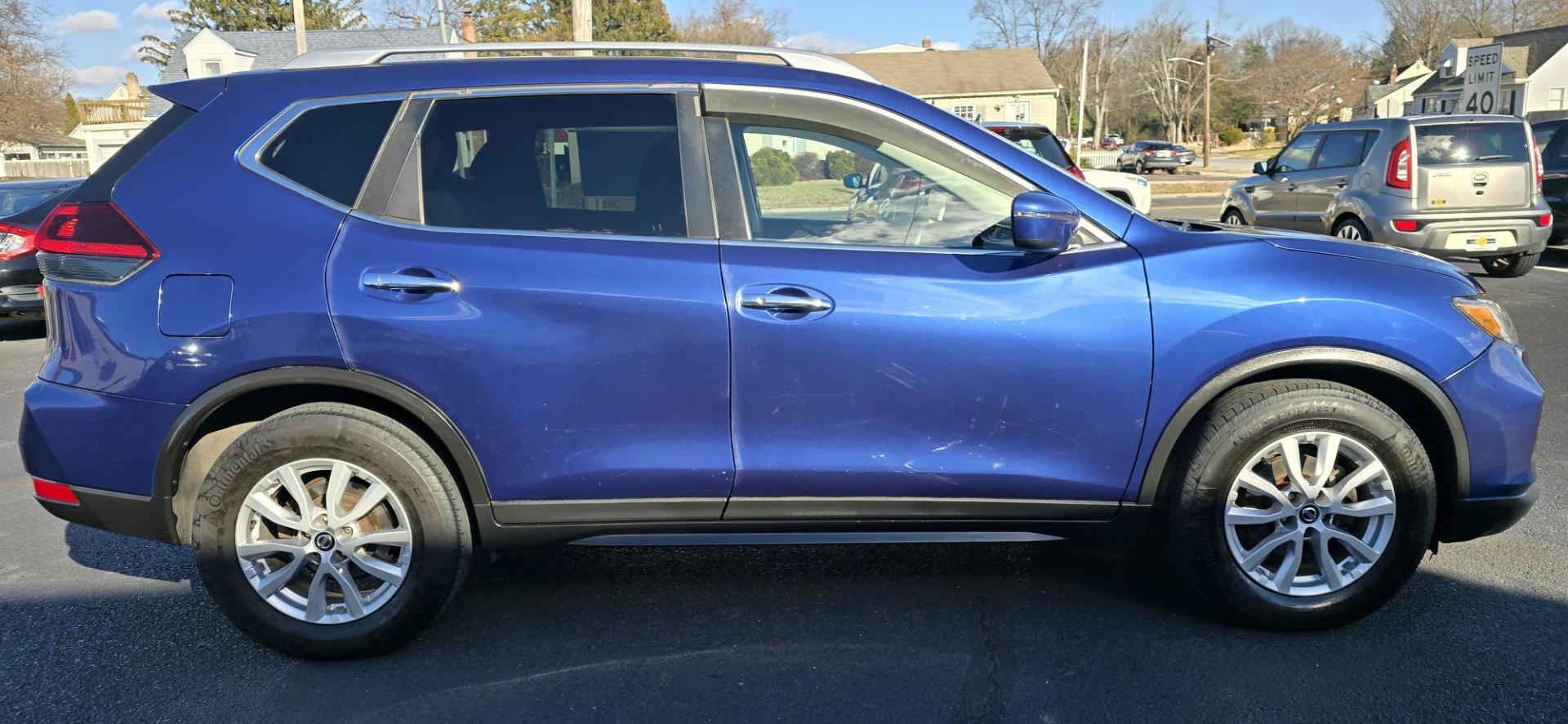 2018 Blue /Black Nissan Rogue S 2WD (KNMAT2MT9JP) with an 2.5L L4 DOHC 16V engine, CVT transmission, located at 1010 N White Horse Pike, Stratford, NJ, 08084, (856) 262-9500, 39.838921, -75.011497 - Photo#6
