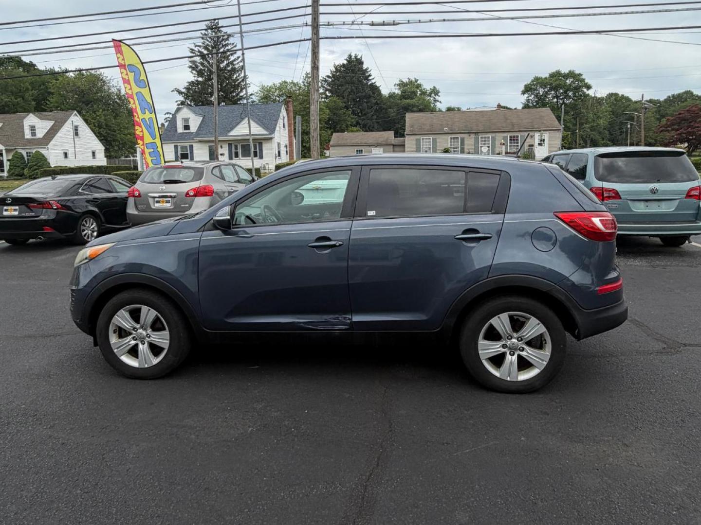 2013 Blue Kia Sportage LX FWD (KNDPB3A25D7) with an 2.4L V6 DOHC 24V engine, 6-Speed Automatic transmission, located at 1010 N White Horse Pike, Stratford, NJ, 08084, (856) 262-9500, 39.838921, -75.011497- Photo#3