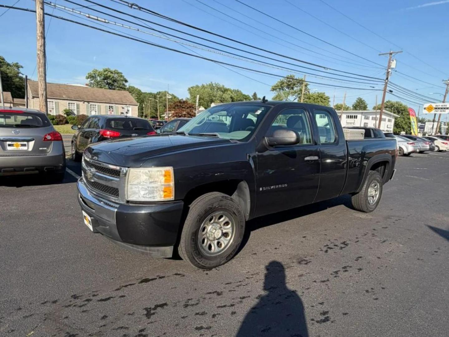 2009 Black /Tan Chevrolet Silverado 1500 Work Truck Ext. Cab Long Box 2WD (1GCEC19X39Z) with an 4.3L V6 OHV 12V engine, 4-Speed Automatic Overdrive transmission, located at 1010 N White Horse Pike, Stratford, NJ, 08084, (856) 262-9500, 39.838921, -75.011497 - Photo#6
