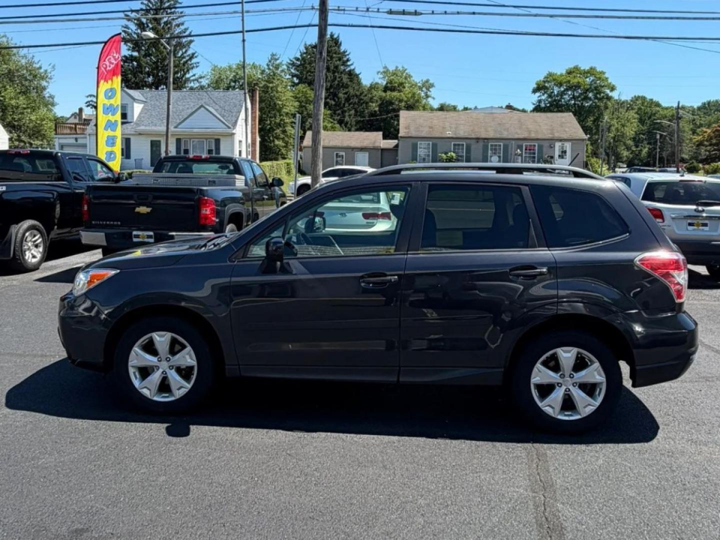2015 Black /Beige Subaru Forester 2.5i Premium (JF2SJADC5FH) with an 2.5L H4 SOHC 16V engine, 6-Speed Automatic transmission, located at 1010 N White Horse Pike, Stratford, NJ, 08084, (856) 262-9500, 39.838921, -75.011497- Photo#2