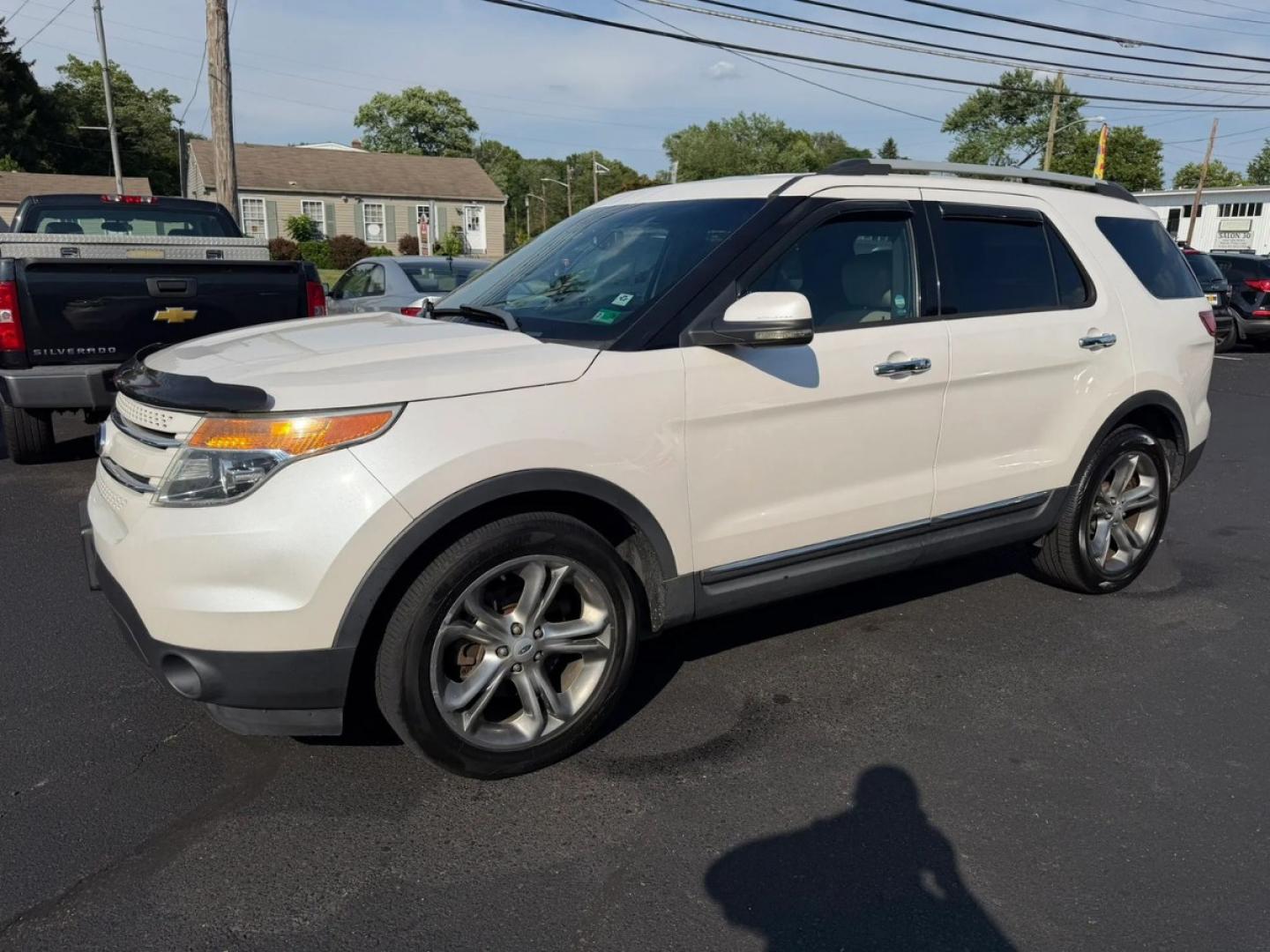 2013 White /Beige Ford Explorer Limited 4WD (1FM5K8F85DG) with an 3.5L V6 DOHC 24V engine, 6-Speed Automatic transmission, located at 1010 N White Horse Pike, Stratford, NJ, 08084, (856) 262-9500, 39.838921, -75.011497- Photo#0