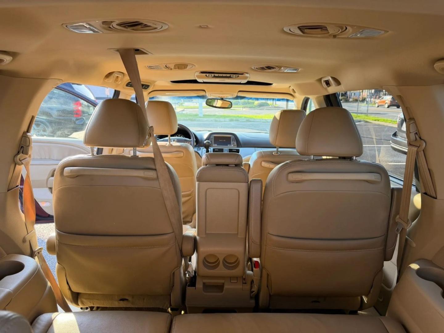 2010 Maroon /Beige Honda Odyssey EX-L w/ DVD (5FNRL3H79AB) with an 3.5L V6 SOHC 24V engine, 5A transmission, located at 1010 N White Horse Pike, Stratford, NJ, 08084, (856) 262-9500, 39.838921, -75.011497- Photo#7