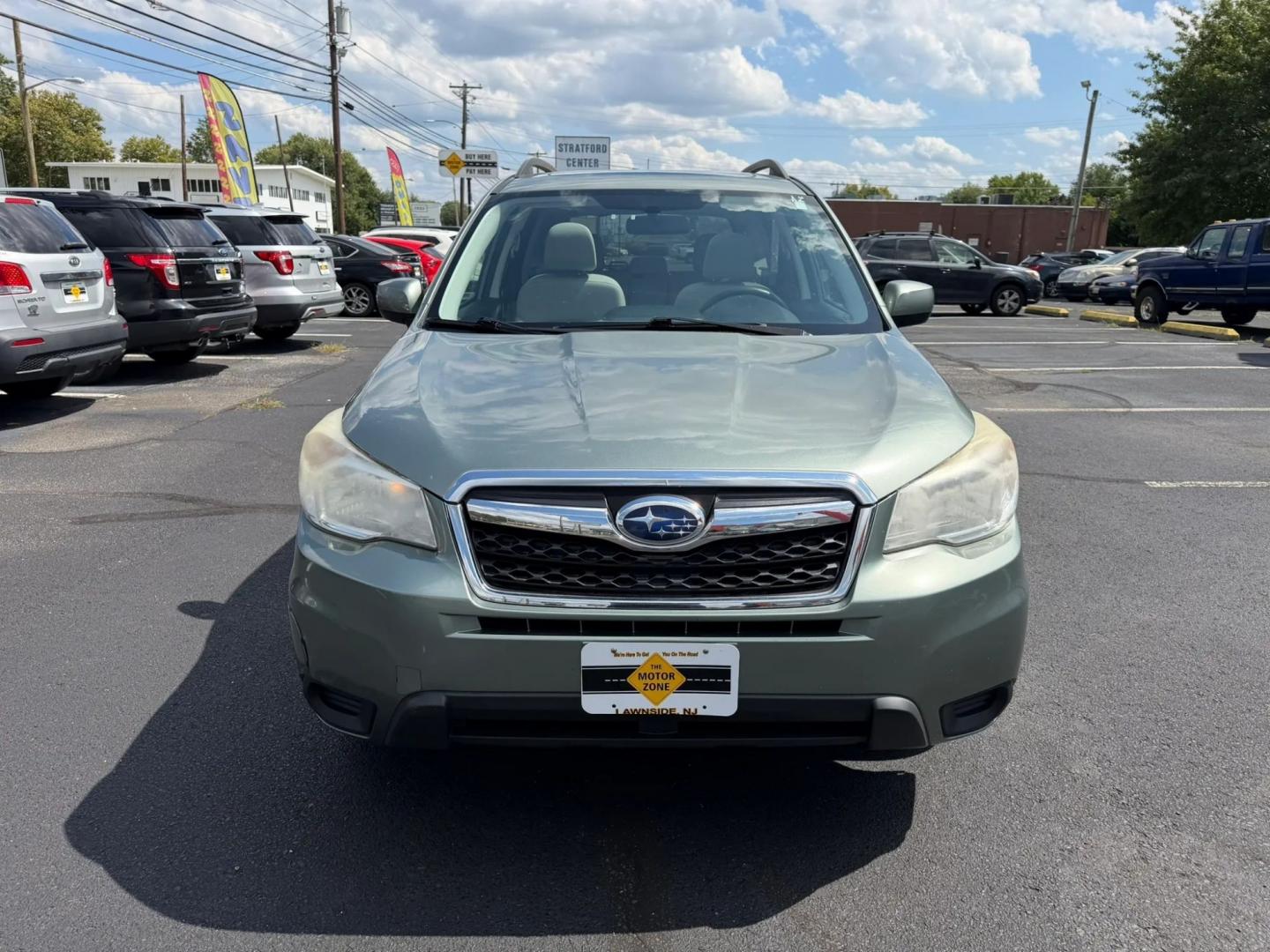 2014 Subaru Forester 2.5i Premium (JF2SJAEC7EH) with an 2.5L H4 SOHC 16V engine, 6A transmission, located at 1010 N White Horse Pike, Stratford, NJ, 08084, (856) 262-9500, 39.838921, -75.011497- Photo#1