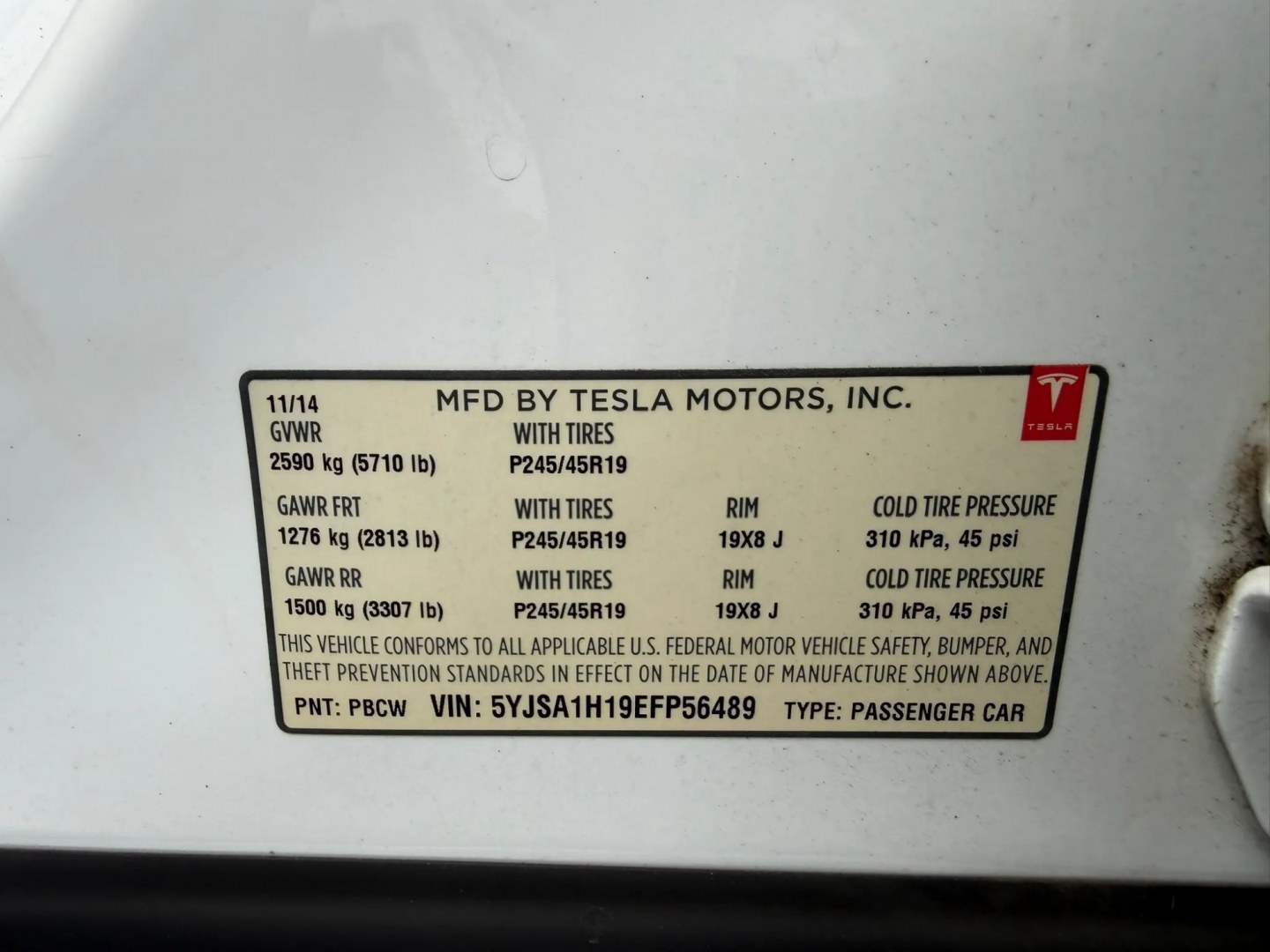 2014 White Tesla Model S Base (5YJSA1H19EF) with an ELECTRIC engine, 1A transmission, located at 1010 N White Horse Pike, Stratford, NJ, 08084, (856) 262-9500, 39.838921, -75.011497- Photo#21