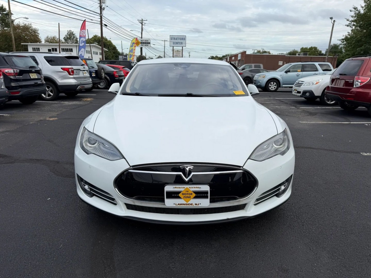 2014 White Tesla Model S Base (5YJSA1H19EF) with an ELECTRIC engine, 1A transmission, located at 1010 N White Horse Pike, Stratford, NJ, 08084, (856) 262-9500, 39.838921, -75.011497- Photo#8