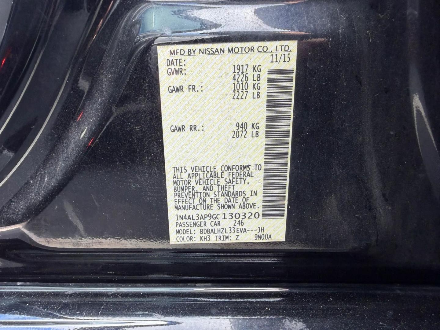 2016 Nissan Altima 2.5 SL (1N4AL3AP9GC) with an 2.5L L4 DOHC 16V engine, CVT transmission, located at 1010 N White Horse Pike, Stratford, NJ, 08084, (856) 262-9500, 39.838921, -75.011497- Photo#13