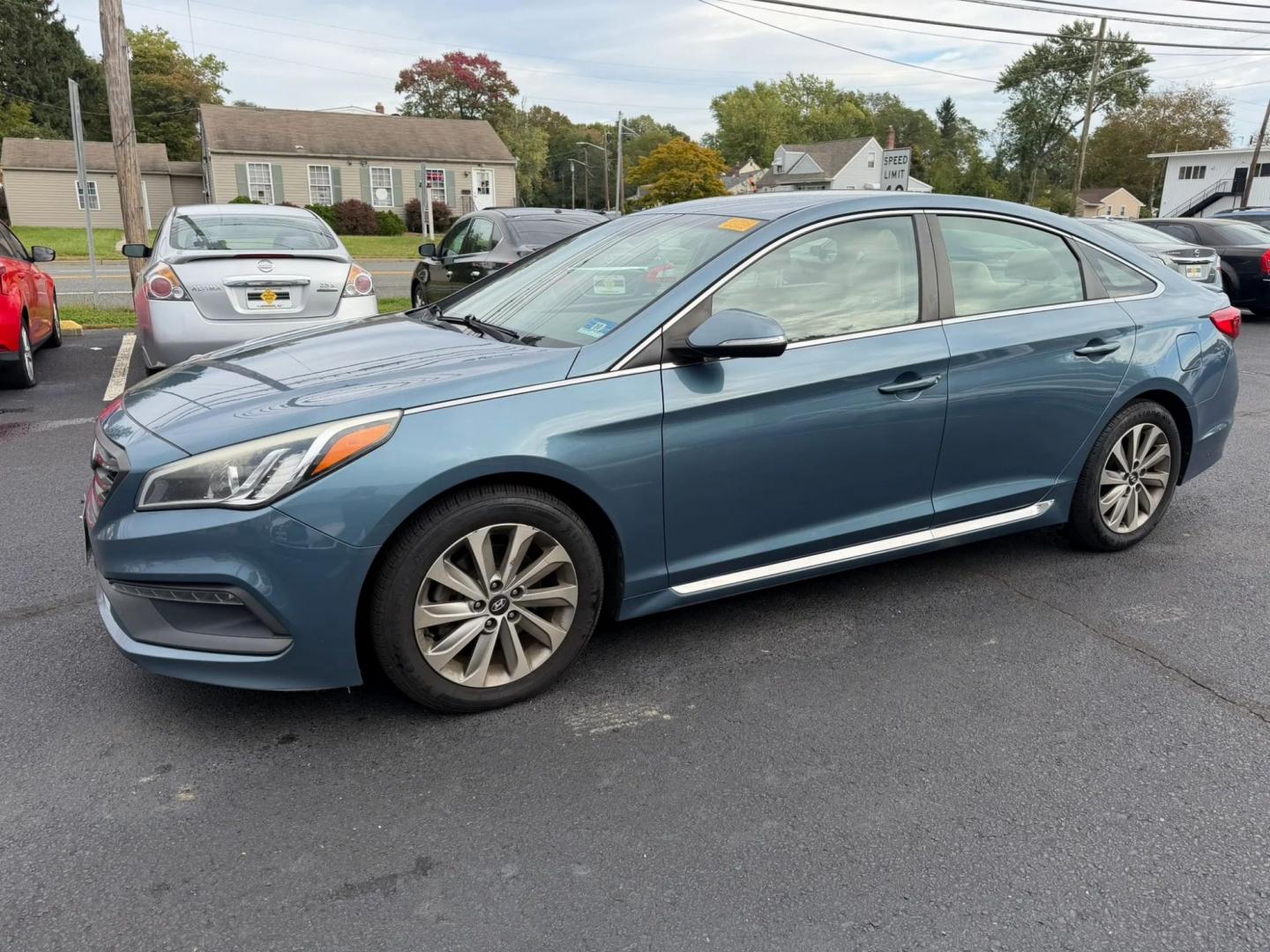 2015 Hyundai Sonata Sport (5NPE34AF7FH) with an 2.4L L4 DOHC 16V engine, 6A transmission, located at 1010 N White Horse Pike, Stratford, NJ, 08084, (856) 262-9500, 39.838921, -75.011497- Photo#1