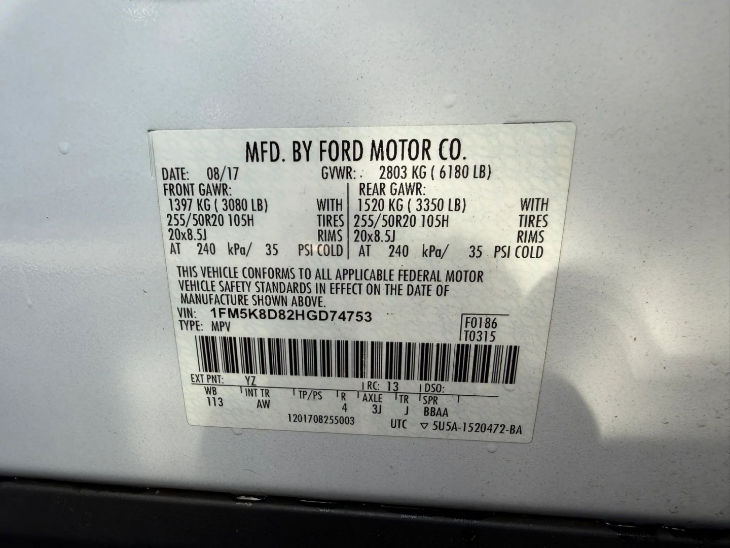 2017 Ford Explorer XLT 4WD (1FM5K8D82HG) with an 3.5L V6 DOHC 24V engine, 6A transmission, located at 1010 N White Horse Pike, Stratford, NJ, 08084, (856) 262-9500, 39.838921, -75.011497- Photo#26
