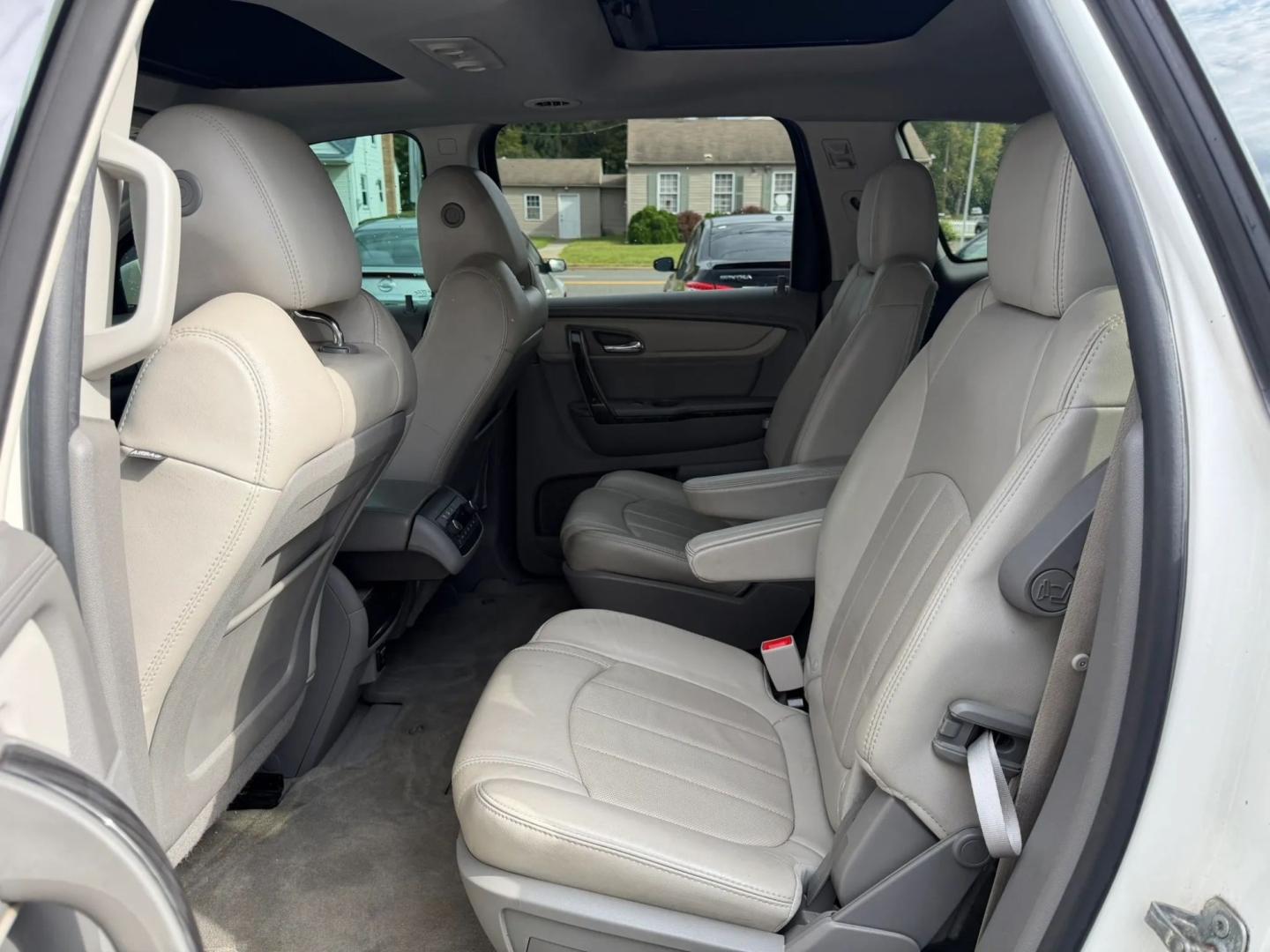 2014 White Chevrolet Traverse LTZ AWD (1GNKVJKD1EJ) with an 3.6L V6 DOHC 24V engine, 6-Speed Automatic transmission, located at 1010 N White Horse Pike, Stratford, NJ, 08084, (856) 262-9500, 39.838921, -75.011497- Photo#3