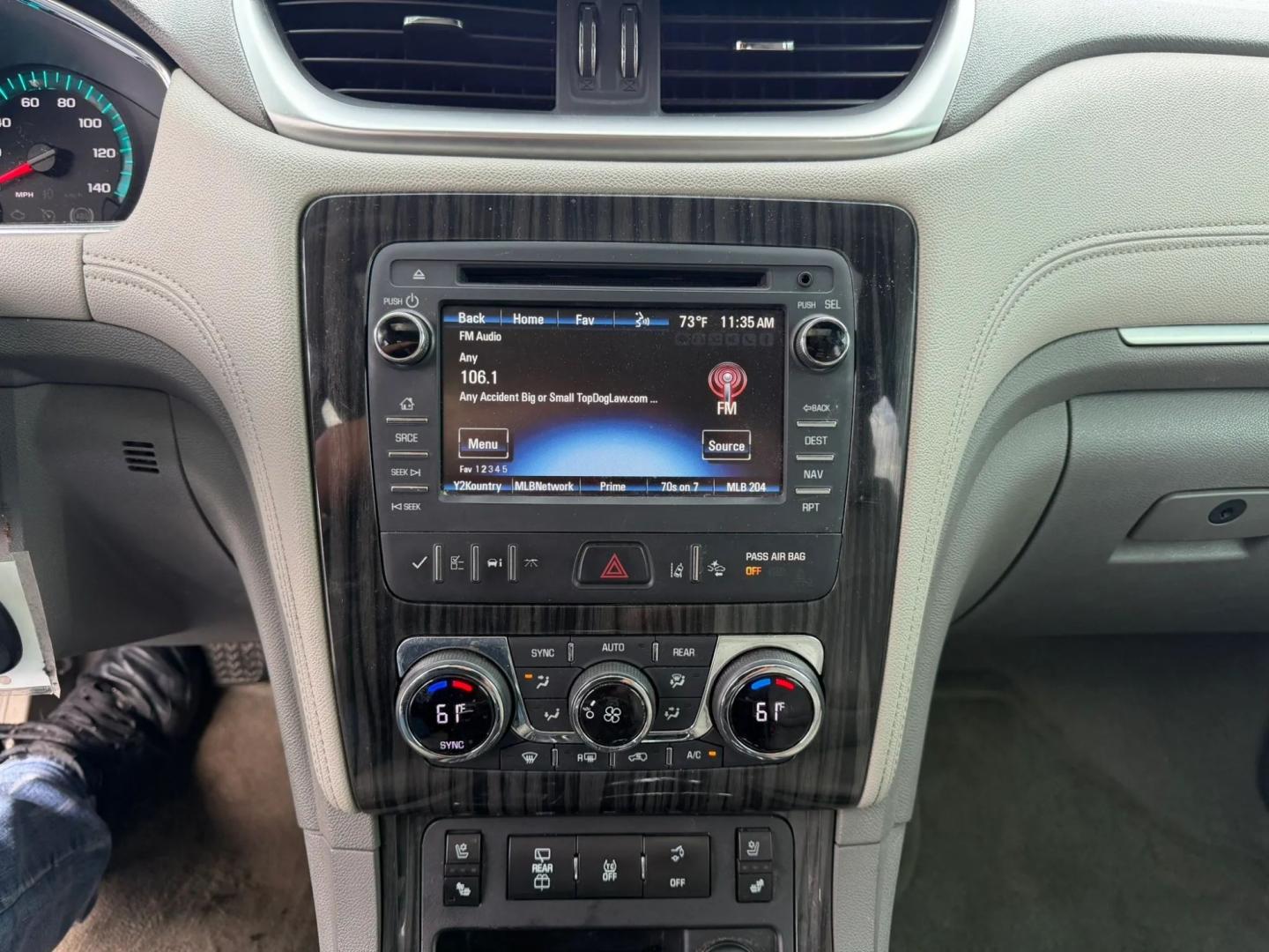 2014 White Chevrolet Traverse LTZ AWD (1GNKVJKD1EJ) with an 3.6L V6 DOHC 24V engine, 6-Speed Automatic transmission, located at 1010 N White Horse Pike, Stratford, NJ, 08084, (856) 262-9500, 39.838921, -75.011497- Photo#9