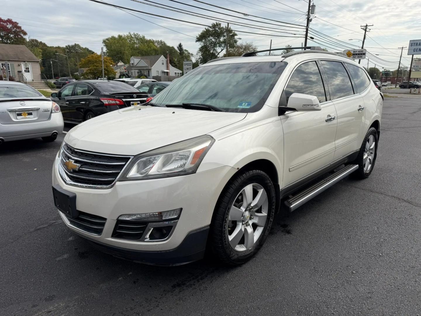 2014 White Chevrolet Traverse LTZ AWD (1GNKVJKD1EJ) with an 3.6L V6 DOHC 24V engine, 6-Speed Automatic transmission, located at 1010 N White Horse Pike, Stratford, NJ, 08084, (856) 262-9500, 39.838921, -75.011497- Photo#0